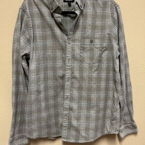 Express Gray Checkered Men's Shirt